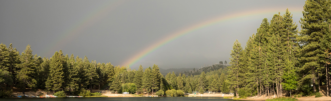 Rainbow over the lake