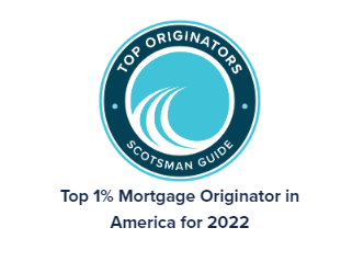 Top 1% Mortgage Originator in America, 2022, Scotsman Guide