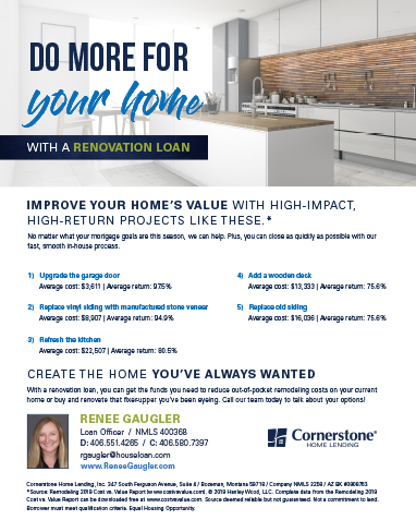 Renovations Improve Home Value Flyer