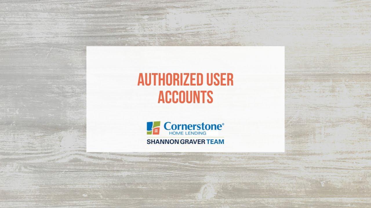 Authorized User Accounts